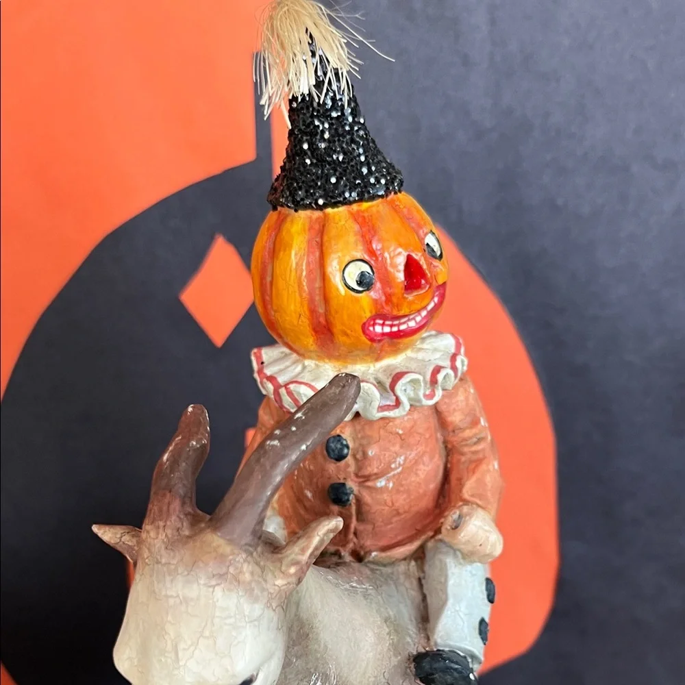 Bethany Lowe Halloween Pumpkin Rider Figurine - Picture 3 of 14